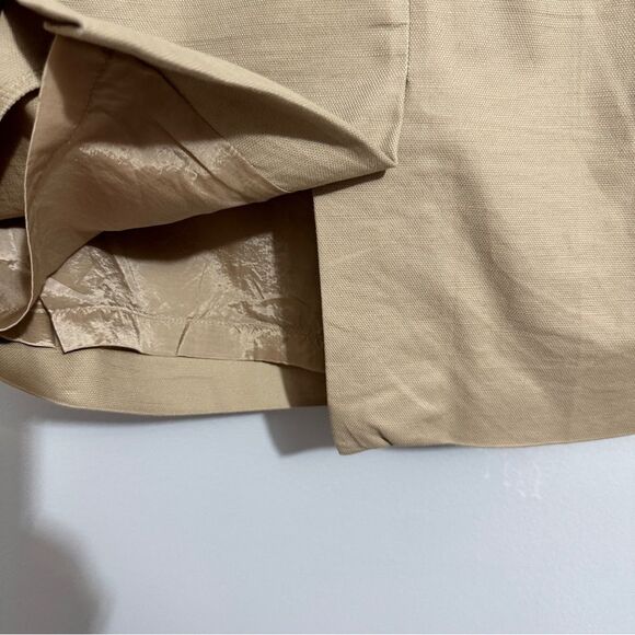 Hugo Boss khaki skirt zipper on the side, slit in the front size 2 - Picture 2 of 7